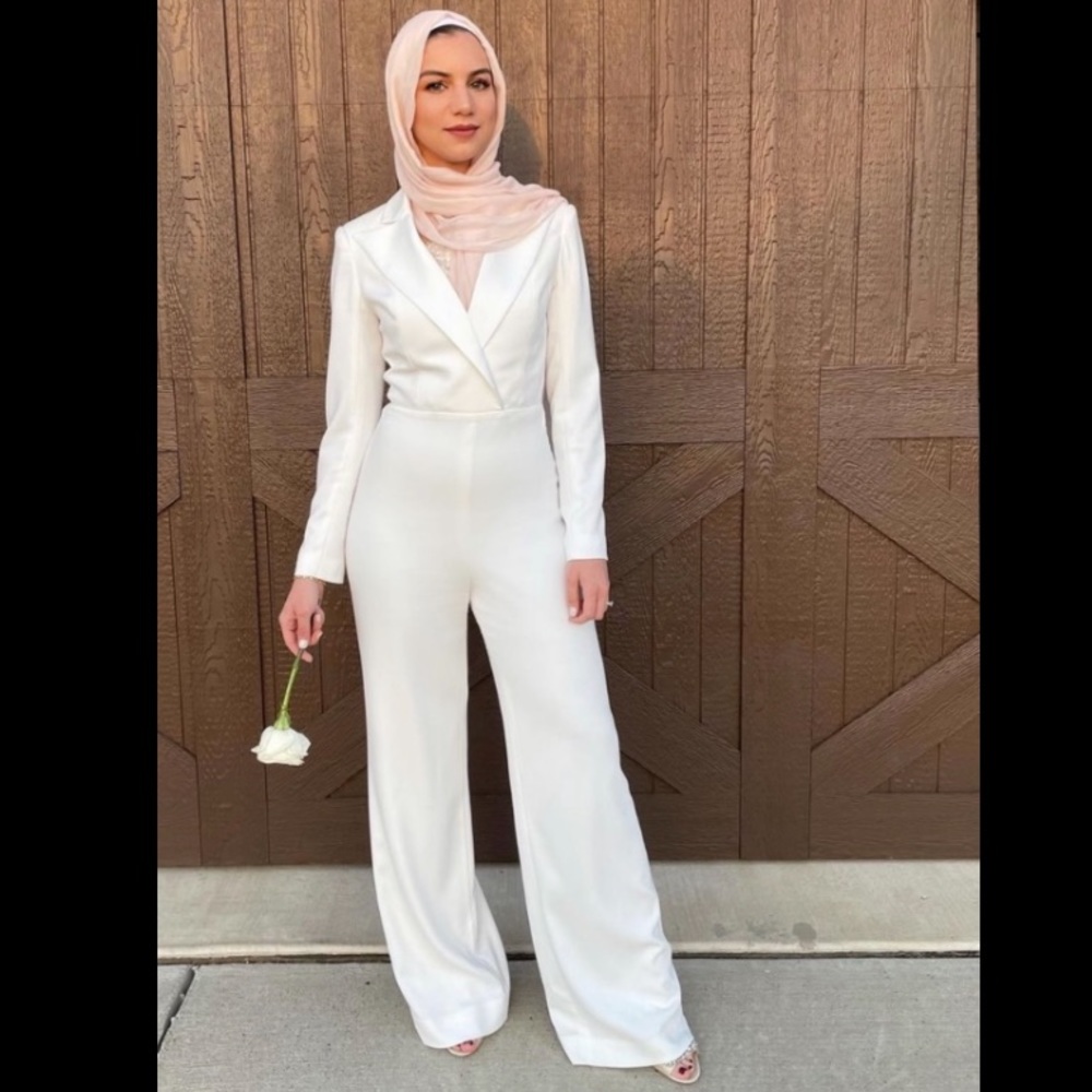 White jumpsuit- worn once for 2 hours